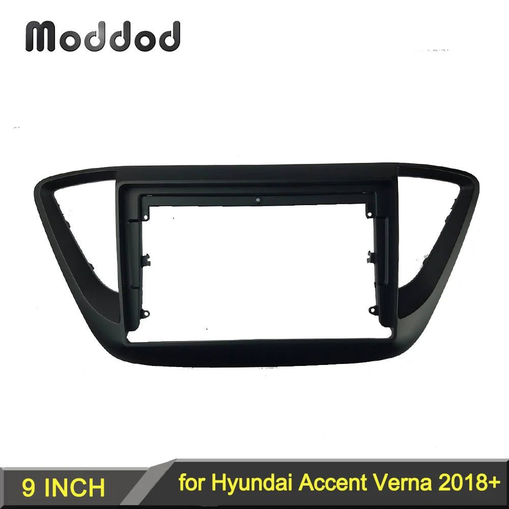 2 Din Radio Panel for Hyundai Accent Verna 2018+ 9 INCH Car Audio Installation Frame GPS Navigation Fascia Dash Mount Kit Bezel