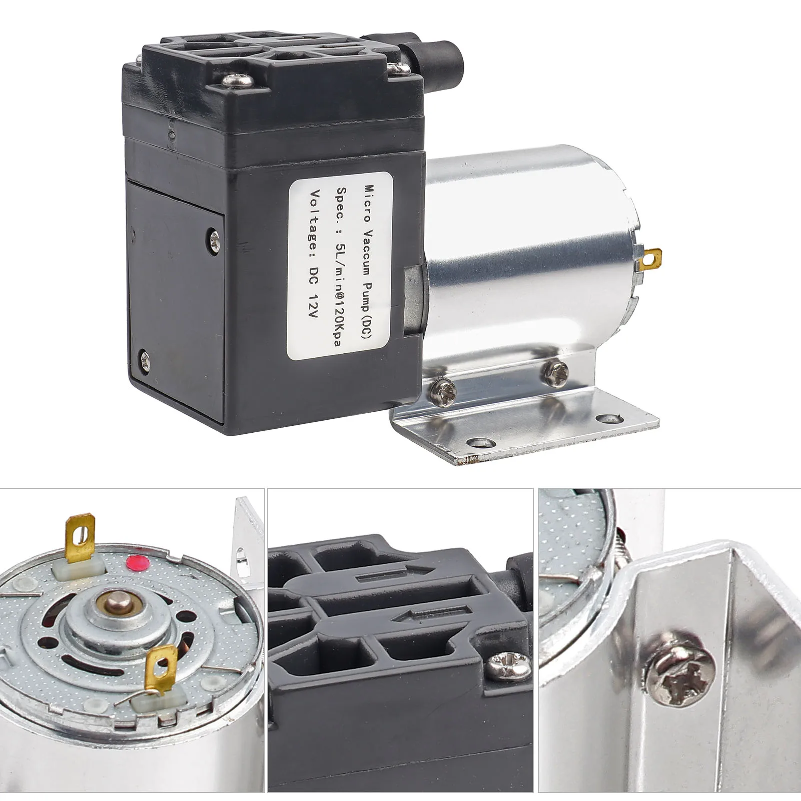 DC 12V 5L/min 120kpa Mini Vacuum Pump Negative Pressure Vacuum Suction Pumping With Holder