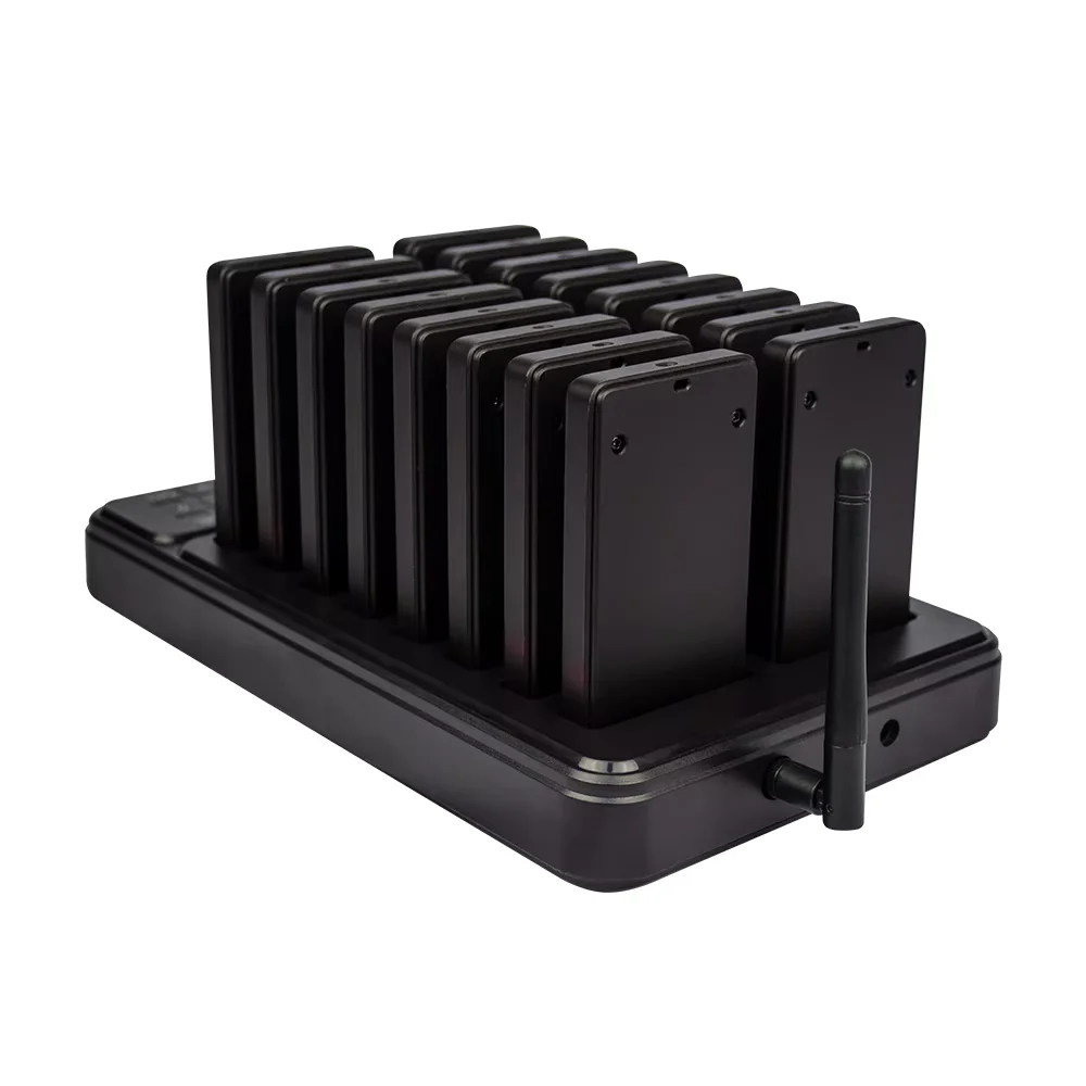 QWICALL 16 Pagers Wireless Coaster  Restaurant Calling System For Restaurants Cafe Guest Queuing System