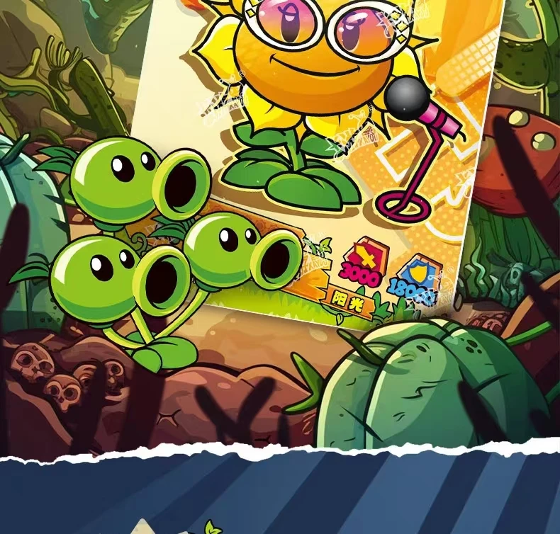 KAYOU Plants Vs. Zombies Karten Endloser Kampf - Komplettes Sortiment Wunderbare Naturreise Anime-Zubehör Feiertagsgeschenke Spielzeug – Detail 11