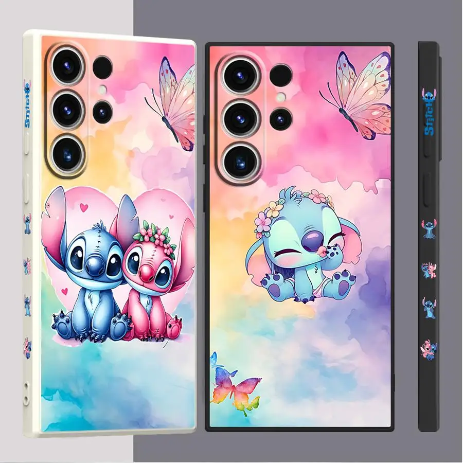 Чехол Disney Marble Stitch для Samsung Galaxy S23 Note 20 10 Ultra S25 Edge S20 S24 FE S22 Ultra S21 Plus Soft TPU