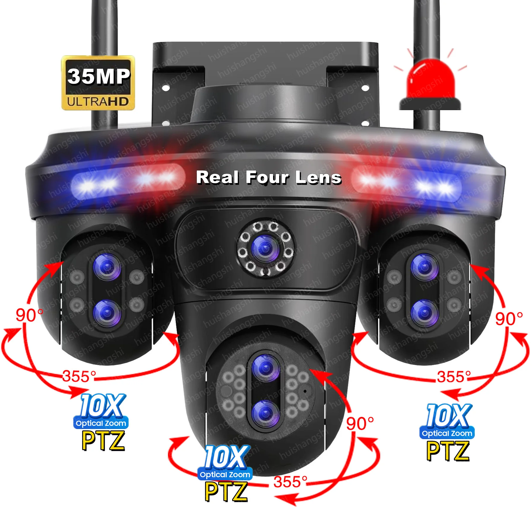 

July003 7Lens 4Screens Max Ultra HD 18K 35MP 3PTZ 30-кратный оптический зум Открытый Wi-Fi IP CCTV Сетевые беспроводные камеры Survei