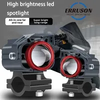 Erruson Motorcycle LED External Lights, High-brightness Dual-color Spotlight , Bicycles, and Go-karts, Waterproof and Durable