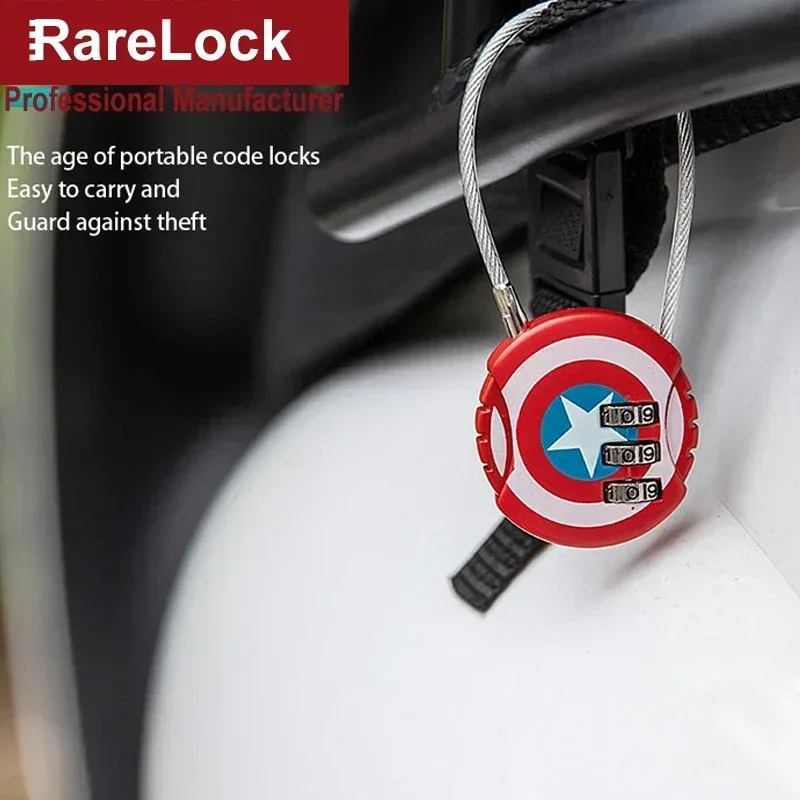 Round Wire Combination Padlock Small Cartoon Lock for Suitcase Luggage Lock Gym Locker Office Drawer Rarelock MX12 G1