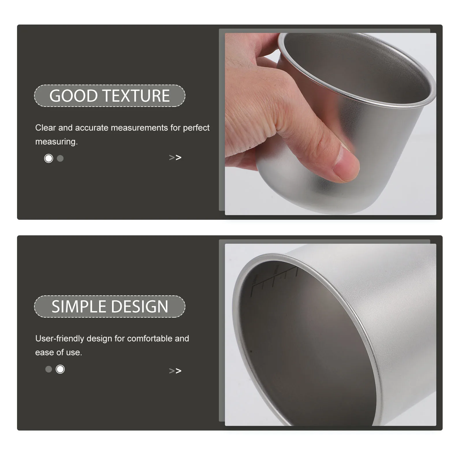 

Мерный стакан для риса из нержавеющей стали, 500 мл, кухонный инструмент для выпечки, градуированная шкала, антипригарный пищевой контейнер для муки