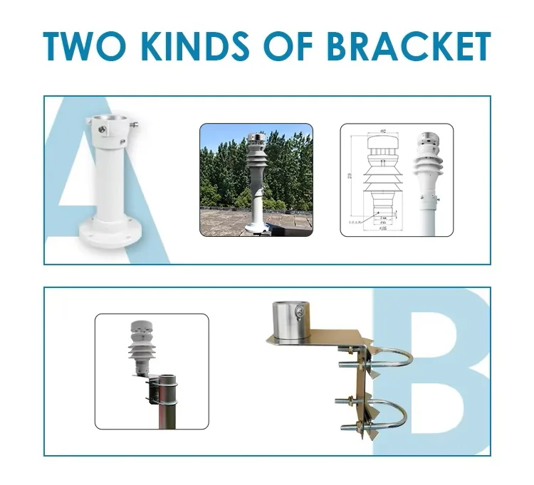 BOY-AWS-10 Multiple Function Sensor Modules Automatic Weather Station Ultrasonic With Wind Sensor Ultrasonic Weather Instrument