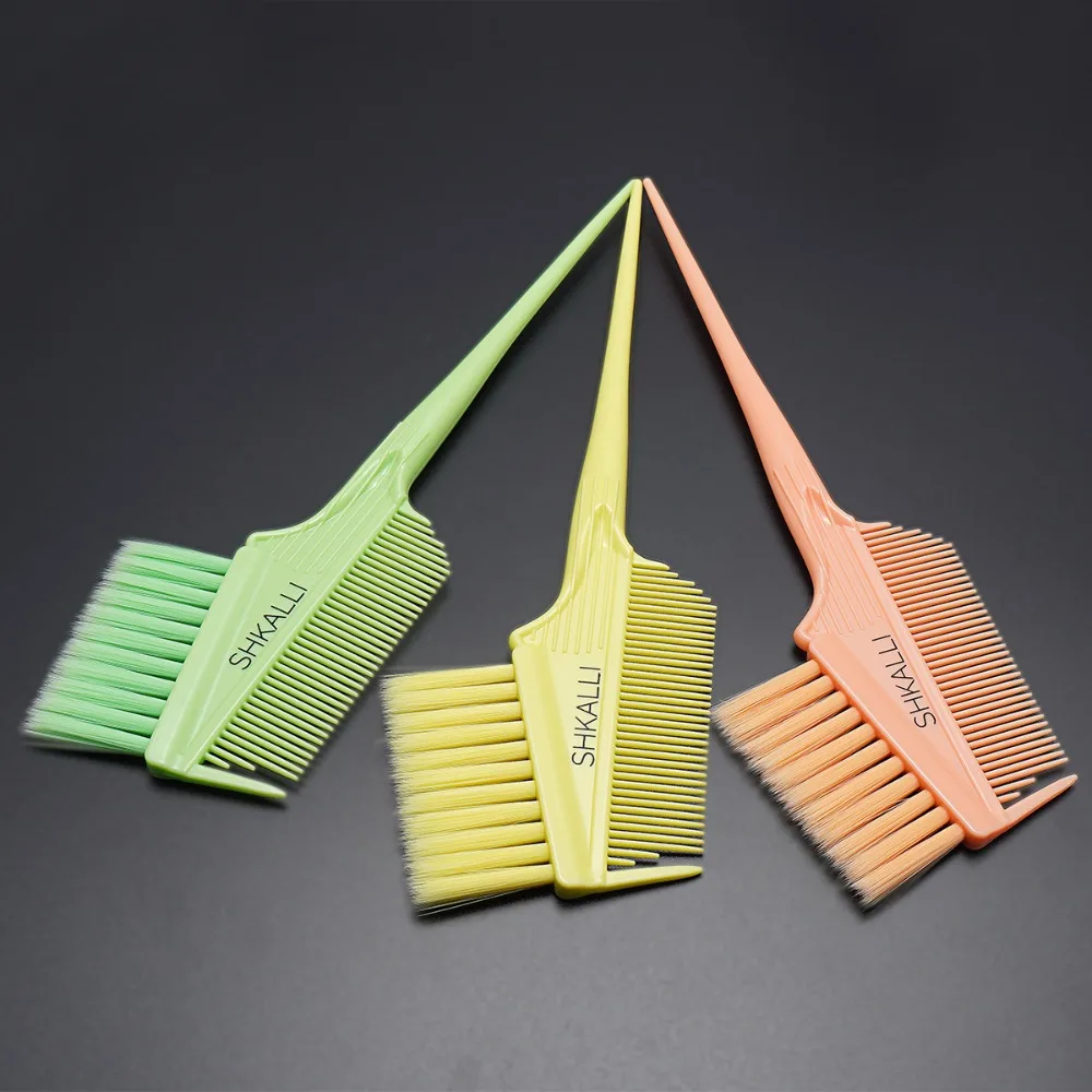 

Professional Hair Dye Coloring Brushes Hairdressing Double Side Tinting Hair Brush Hair Dye Tools Tail Comb Hair Coloring Comb