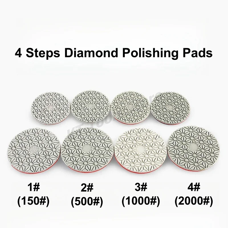 3inch 4inch Wet Polishing Pads 4 Step Diamond Polishing Disc For Concrete Granite Marble Polishing Sanding Discs Power Tools