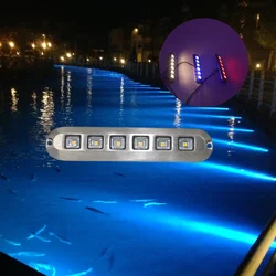 LED Underwater Lights 6W 12W 18W 316L Stainless Steel Step Marine Dock Pond Fountains Swimming Pool Light Boat Parts Accessories