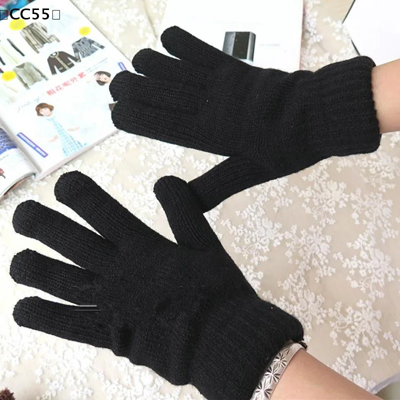 

Мужские зимние утолщенные вязаные перчатки с сенсорным экраном для езды на велосипеде на открытом воздухе, защиты от холода и сохранения тепла〔CC55〕