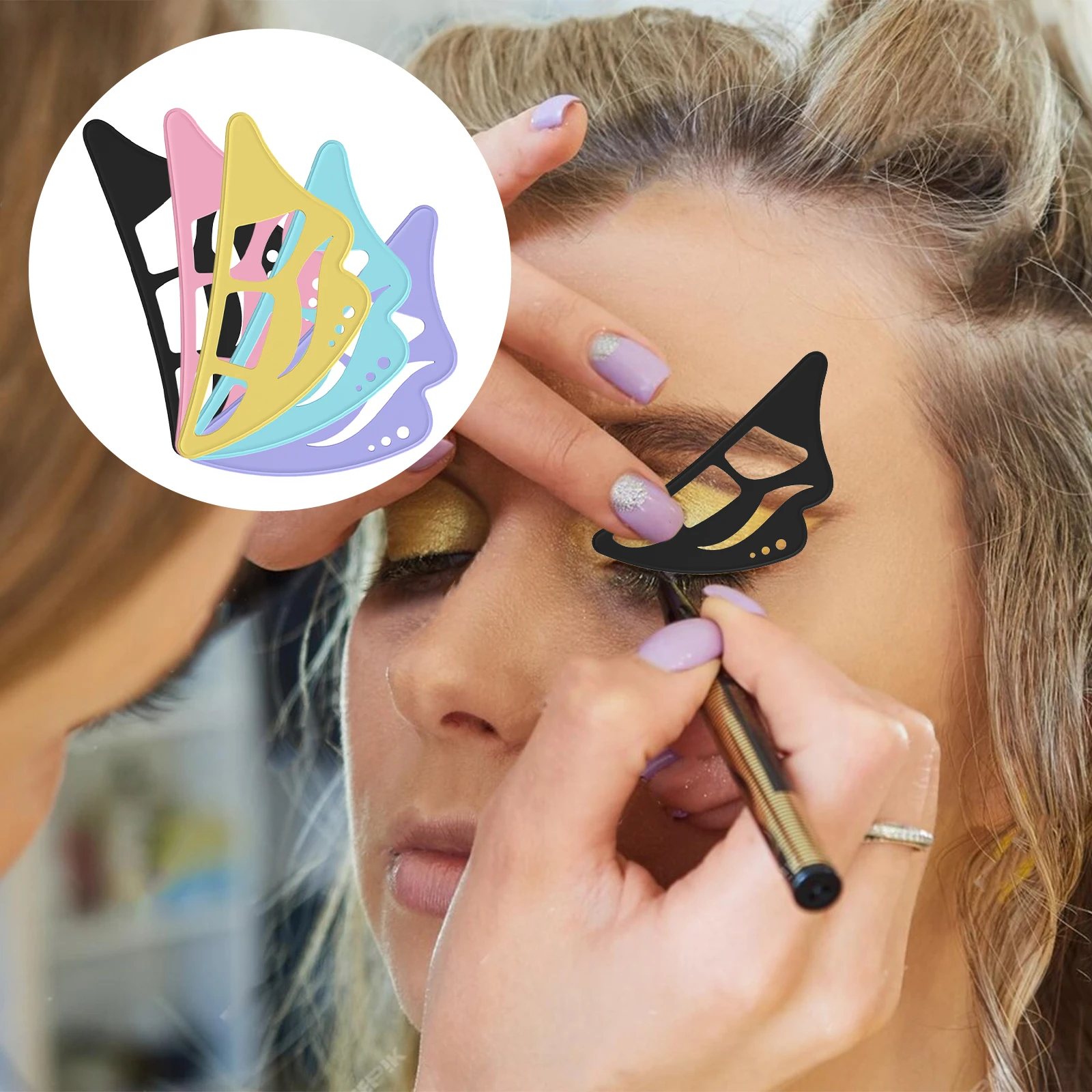 Aegyo-Sal Wenkbrauwmake-upkit - Inclusief oogschaduw, onderste eyeliner, Beauty Mole & Lip Bead Stickers - Perfect voor oogstaart