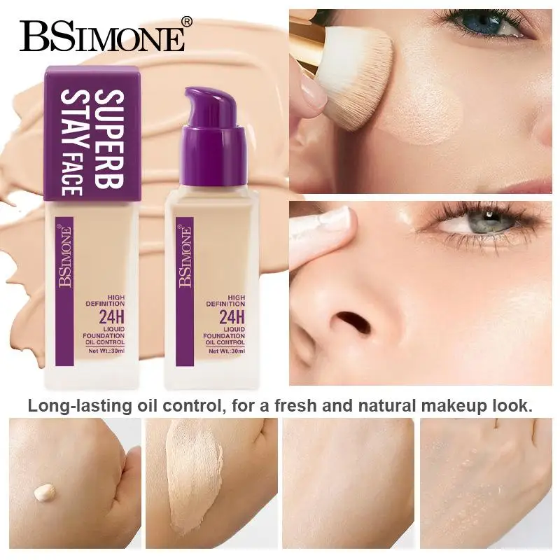 

1PC BSIMONE Makeup Base Face Liquid Foundation BB Cream Concealer Moisturizer Oil-control Whitening Waterproof Maquiagem Makeup