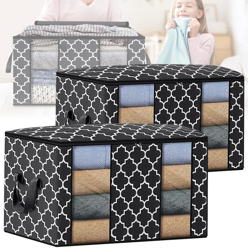 

Large Capacity Storage Bags Large Blanket Clothes Organization and Storage Containers for Comforters Bedding Foldable Organizer