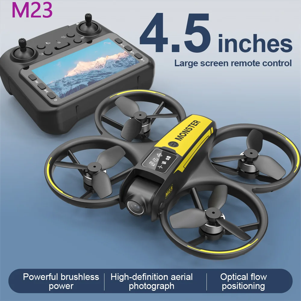

M23 Drone Professional 4K Dual Lens with Screen Control 360 Degree Stunt Surface Flip One-Button Takeoff and Landing/Hoom Stleab