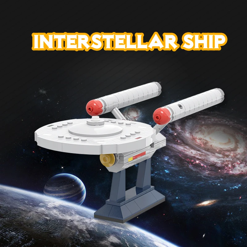 Moc Interstellars Uss Enterprise NCC-1701 Speelgoed Ruimteschip Wereld 6021 Buliding Blok Model Bakstenen Tochten Voor Kinderen Verjaardagscadeau