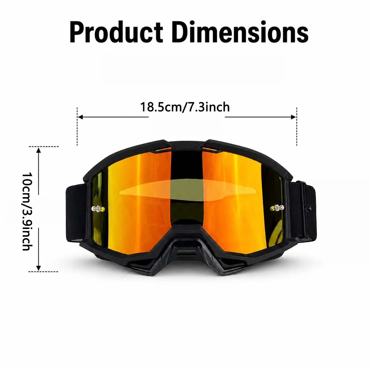Off-Road Motorcycle Goggles, Windproof Dustproof UV400 Protection, Compatible with Off-Road Riding, Skiing & Outdoor Sports 5