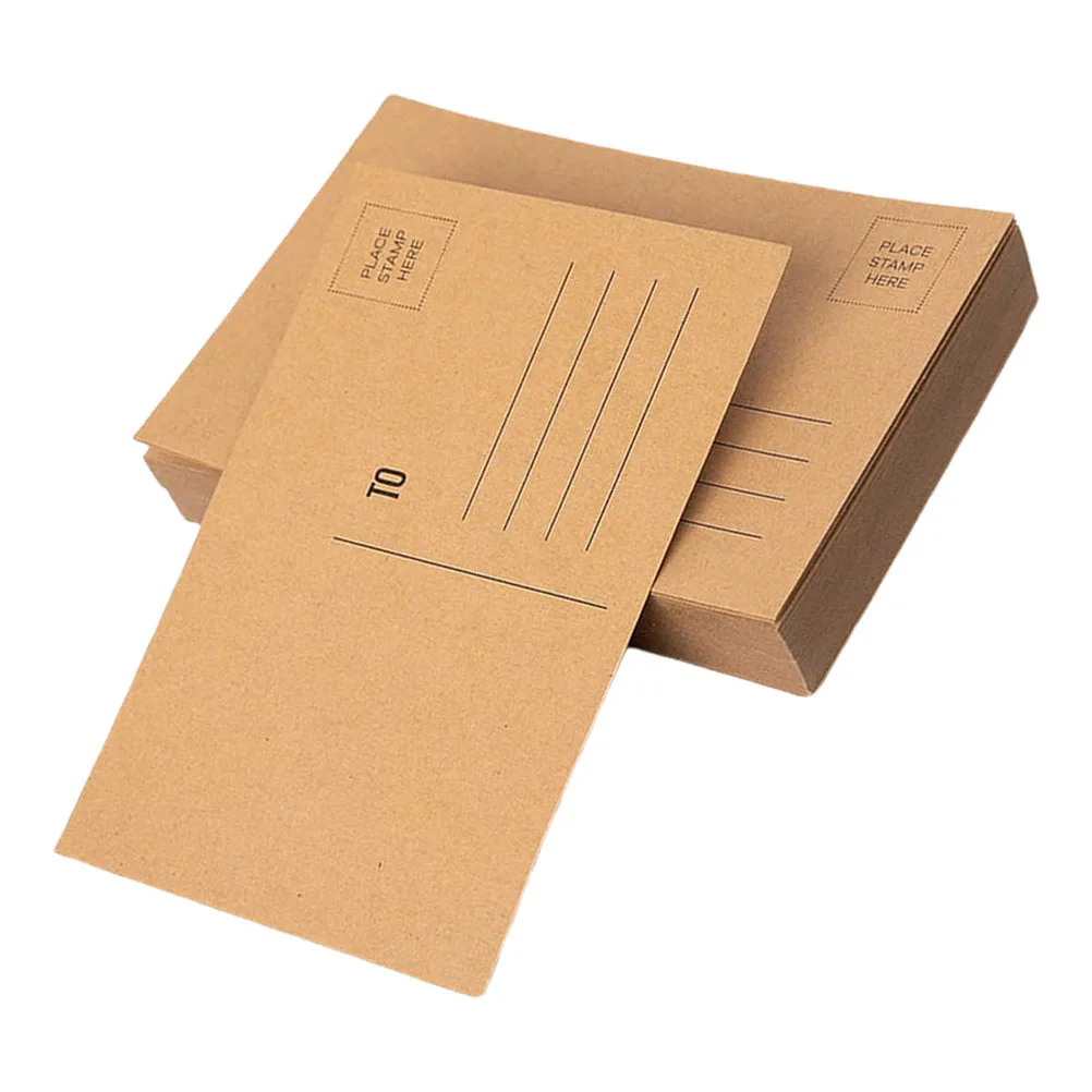 

50 Sheets Blank Postcards Brown Craft Paper Printable Cardstock for DIY Greeting Cards Thank You Notes Invitations Travel