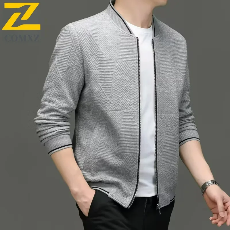 

COMXZ Outdoor Camping Mens Jacket Minimalist Baseball Collar Windproof Jackets Comfortable Hiking Lightweight Autumn Coats