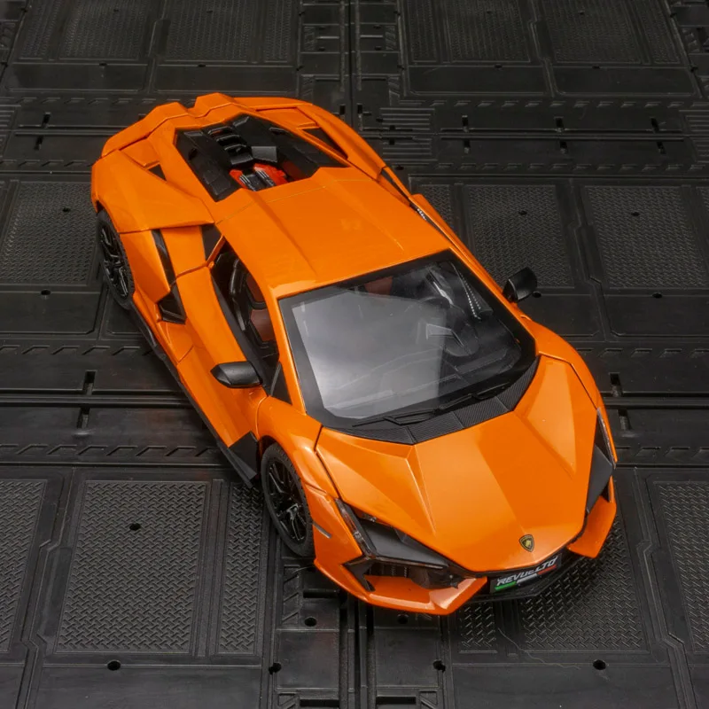

1:24 Lamborghini reventon alloy car model pull-back super-running toy door can open children's acousto-optic gift ornaments