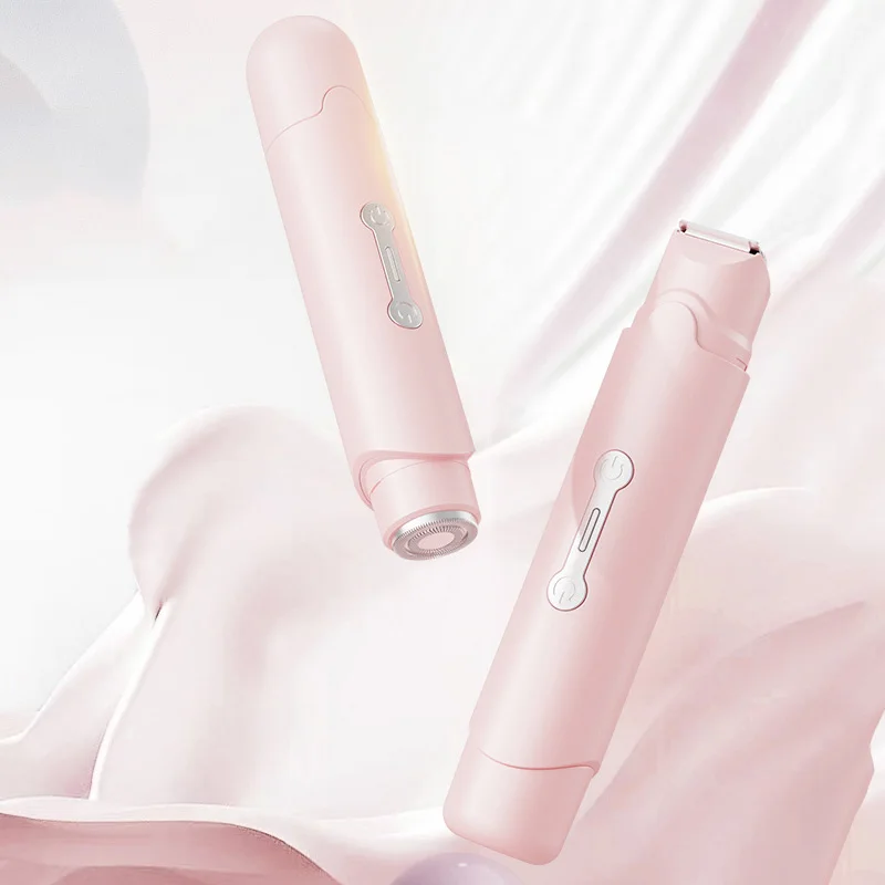 

Женская специализированная электробритва 2-в-1 для бритья волос на теле, конструкция с двойной головкой, частная часть, устройство для удаления волос подмышек, ног