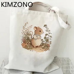 Torba na zakupy dla Goblincore eko-kupującego eko bawełniana torba na torba wielorazowego użytku bolsa compra boodschappentas tote wielokrotnego użytku sac tissu