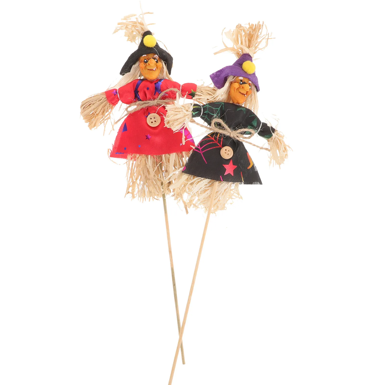2pcs Cloth Scarecrow Hanging Ornament for Halloween Garden Lawn Outdoor Backyard Festival Decoration