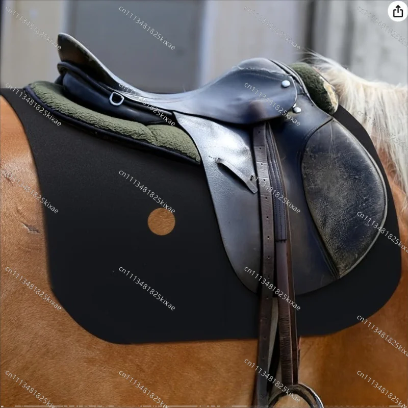 For Horses Western Saddle Pad Non-Slip Pad, Breathable Fit, Universal Size, Black