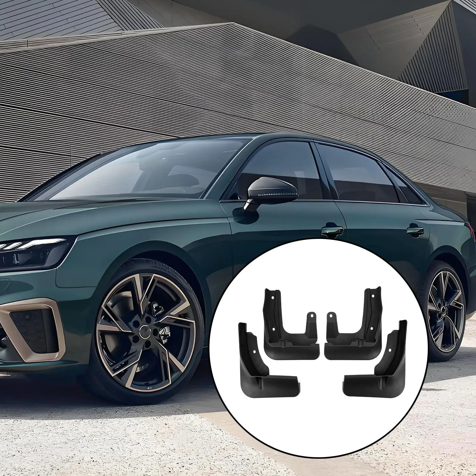 

Car Mud Flaps 4 Pieces Car Accessories Black Replacement Practical Splash Guards