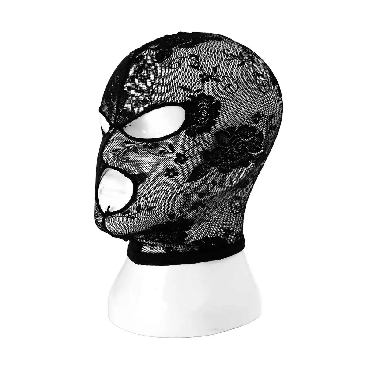 Masque à motif de dentelle noir, masque en voile d'halloween, casque pour femmes, masque Sexy pour Halloween, Costume pour adultes