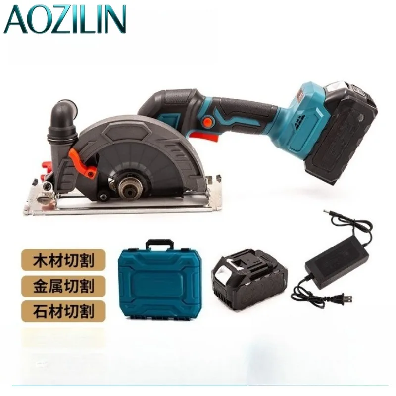 Cordless Brushless Mini Circular Saw, Lithium Battery Handheld Power Saw, Portable Multifunctional Cutting Electric Power Tool
