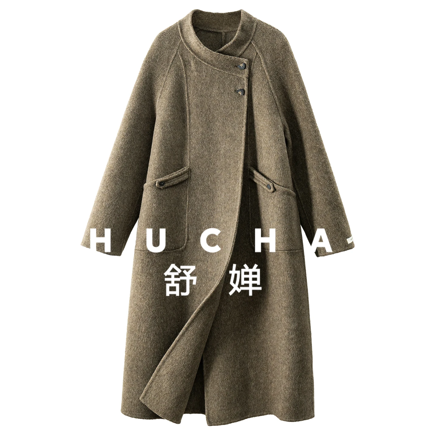 

Легкое роскошное шерстяное пальто Gupta 100, двустороннее шерстяное пальто, женское 42I2 Casacos De Inverno Feminino