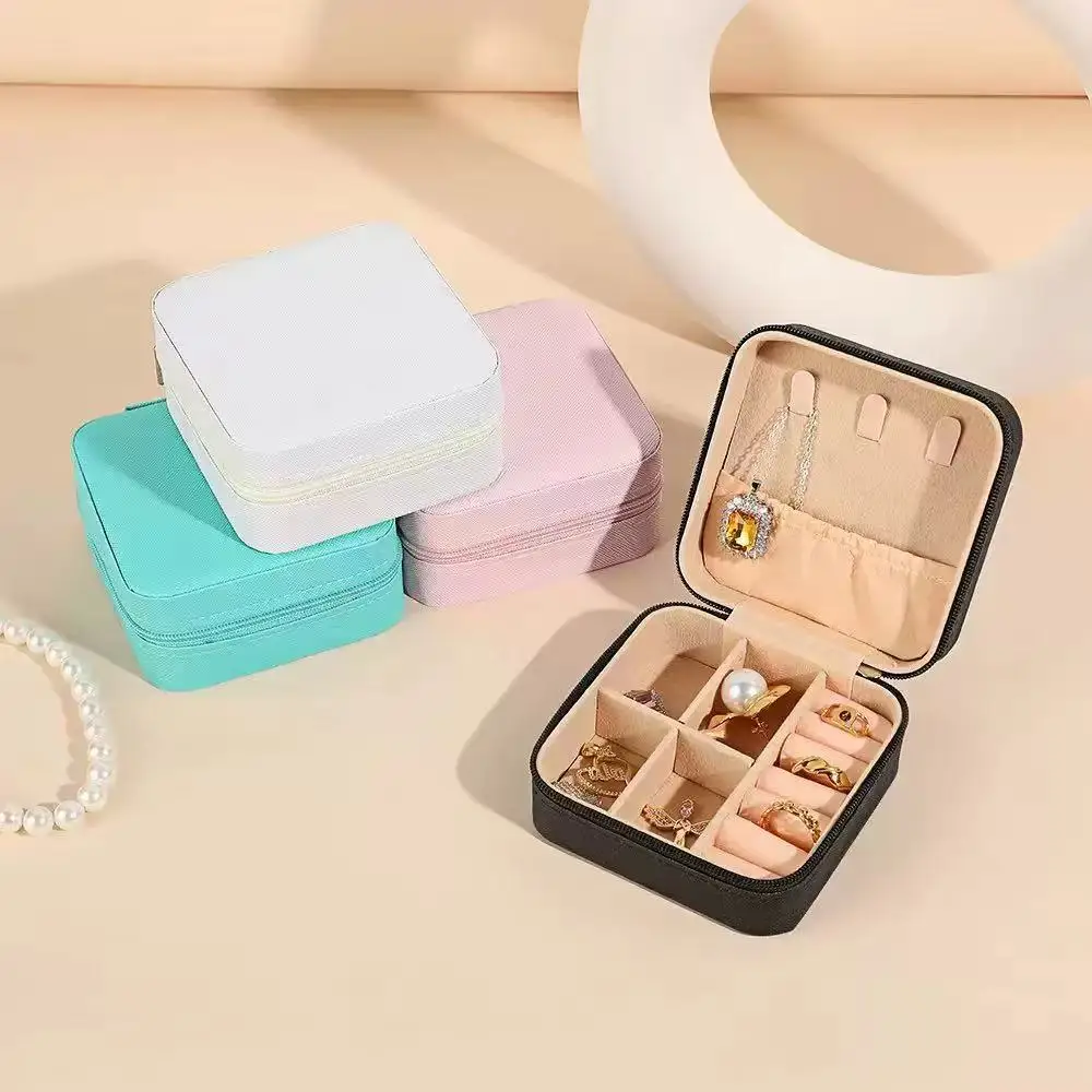 

Mini Jewelry Travel Case Small Portable Jewellry Organizer Box Portable Display Storage Box for Rings Earrings Necklaces Gifts