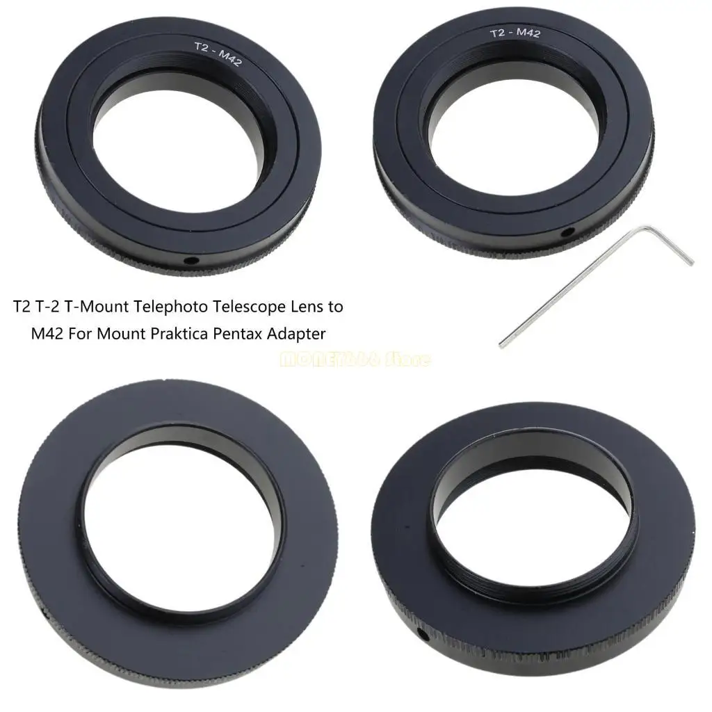 حلقة محول F62C لـ T2 للعدسة Telepto to M42 42mm برغي تثبيت بنتاكس لخاتم محول الكاميرا T2-M42