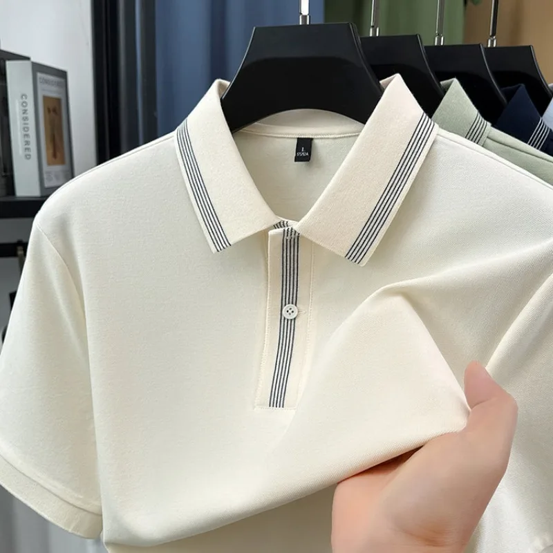 

70% Cotton Men's Premium Pique Polo Shirt – 7A Antibacterial, Soft Cotton Blend, Business Casual Wear