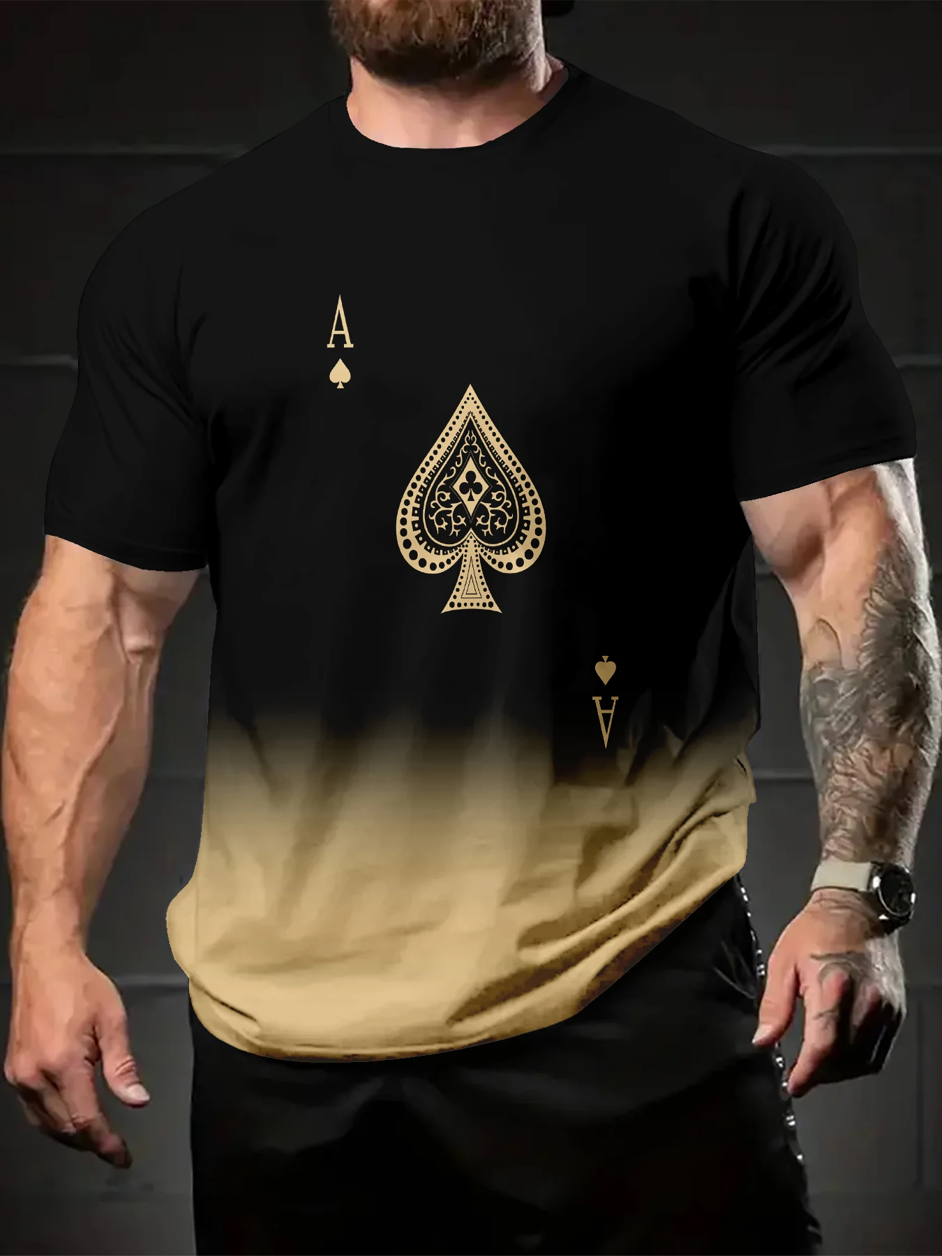 

Men's 3D Digital Printed Casual T-Shirt, Fashionable and Breathable Top