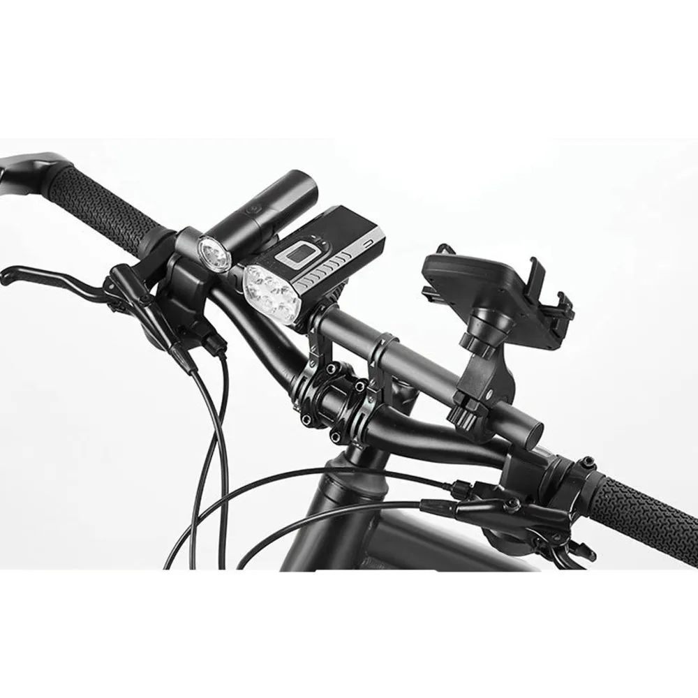 Aluminum Alloy Bike Handlebar Extender Lightweight Double Clamp Handlebar Extension Mount 30cm for 25.4/31.8 mm Handlebar
