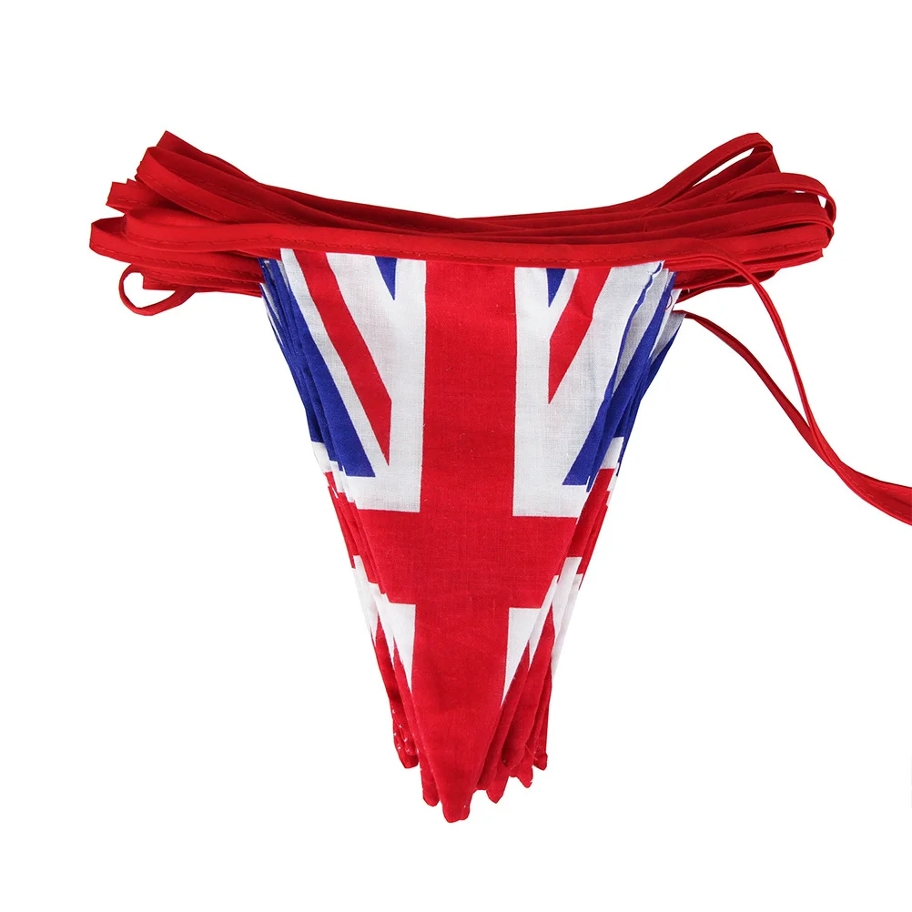 

1Pcs Uk Cotton Flag Banner Strong String Durable Decorative Hanging Banner for British Party Festival National Events