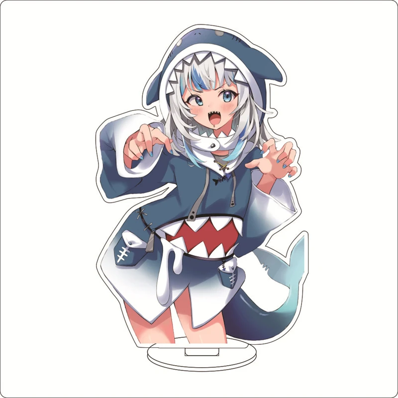 Figurine Gawr Gura - PVC 17 Cm - Anime VTuber - Collection - Décoration Bureau - Cadeau Fan