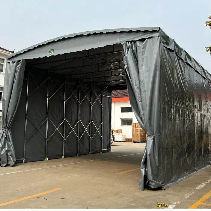

JC Mobile Sliding Shed Outdoor Large Event Tent Folding Telescopic Food Stall Canopy Parking Shed Stall Awning