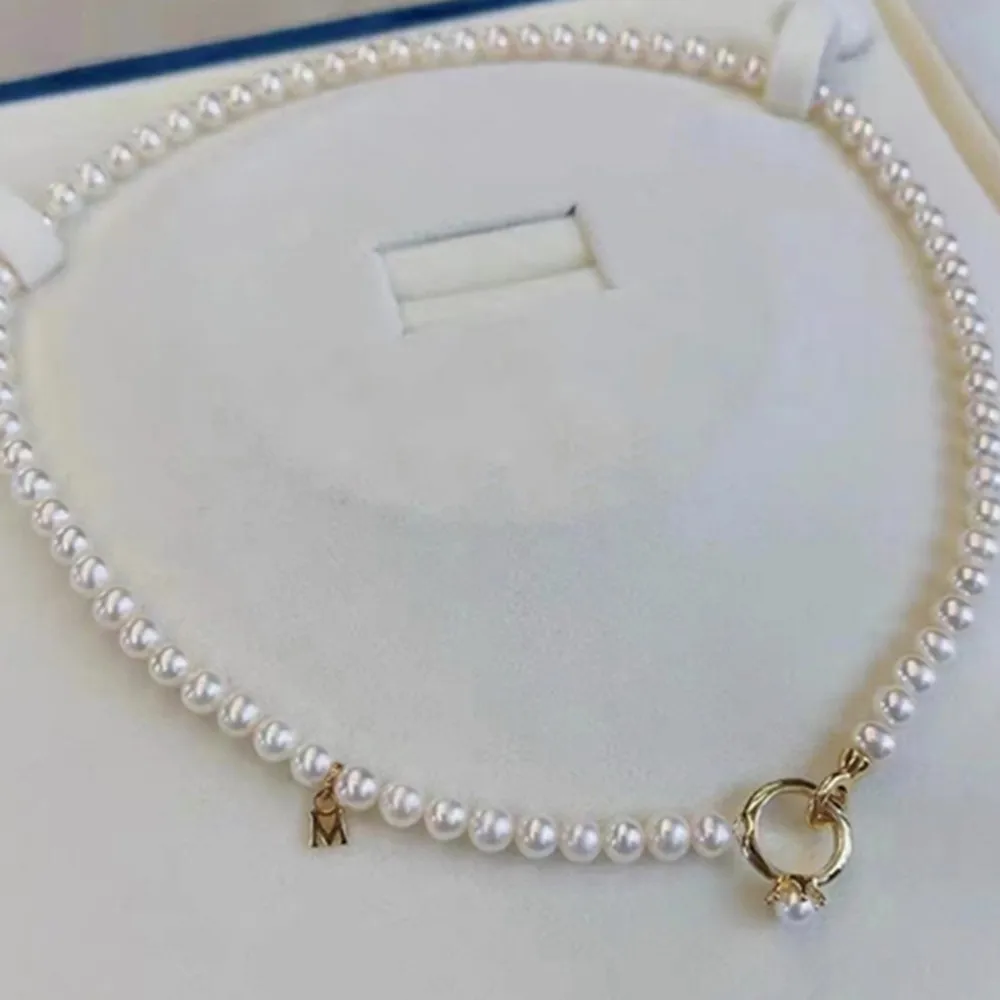 Beautiful little crown  8-9mm South Sea AAA pearl necklace 18/26 inch 925s