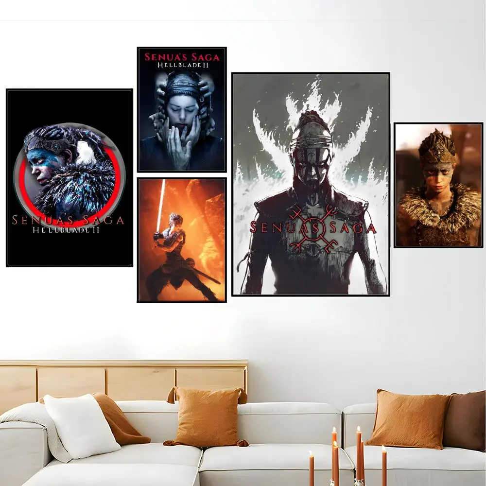 Póster de juego H-Hellblade, impresiones artísticas estéticas minimalistas modernas, decoración para el hogar, dormitorio, cocina, regalos