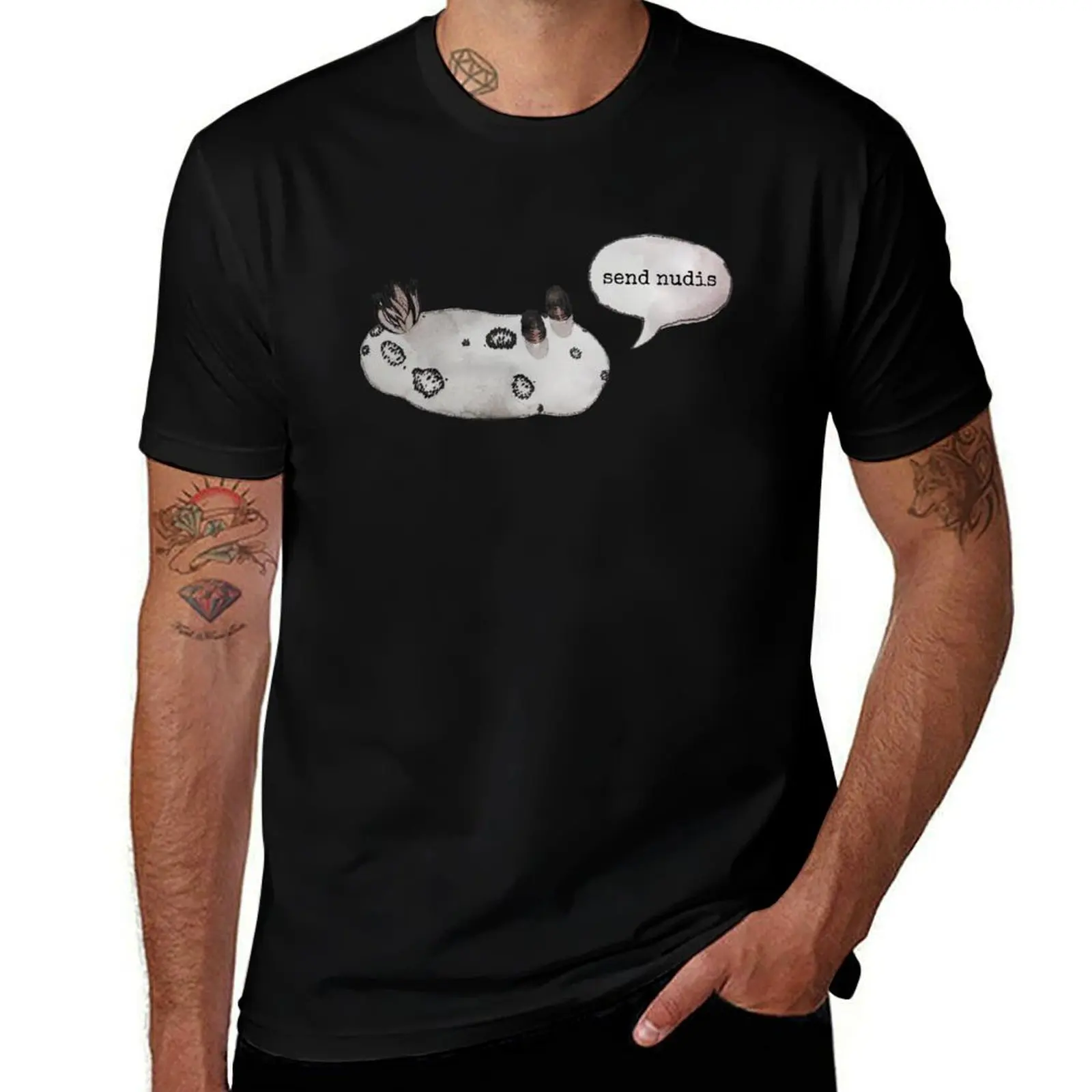 

Sea Bunny Nudibranch, Snarky Nudibranch “Send Nudis...” T-Shirt man t shirts for men casual man t shirt heavy cotton T-Shirt