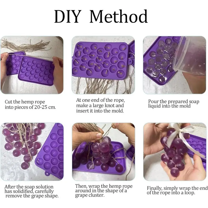 2025 Trend DIY Silicone For Handmade Soap Making Kit Including Grape Soaps Molds Elegant Exquisite Mold For Soap Gift(Without So