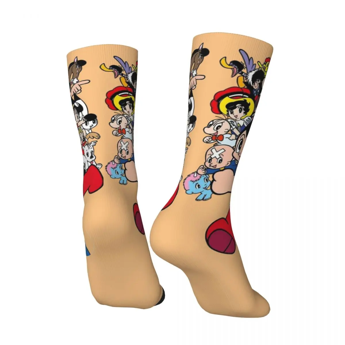 Funny Crazy Compression Sock for Men Characters Hip Hop Harajuku Tetsuwan Atom Anime Astro Boy Manga Printed Boys Crew Sock