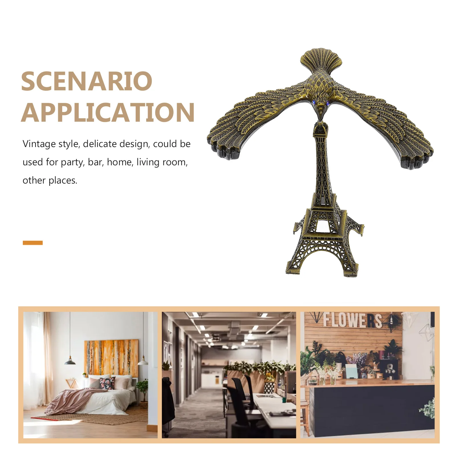 

Balance Bird Desktop Ornament Alloy Eiffel Tower Decoration Artistic Tabletop Home Office Decor Balance Bird Ornaments