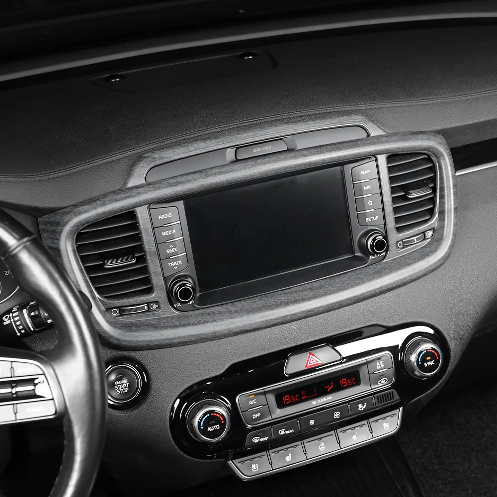 Für Kia Sorento 2014-2020 Carbon-Faser Mittelkonsole Lüftungsabdeckung Instrumententafel-Verkleidung Auto-Innendekor Zubehör LHD – Detail 8