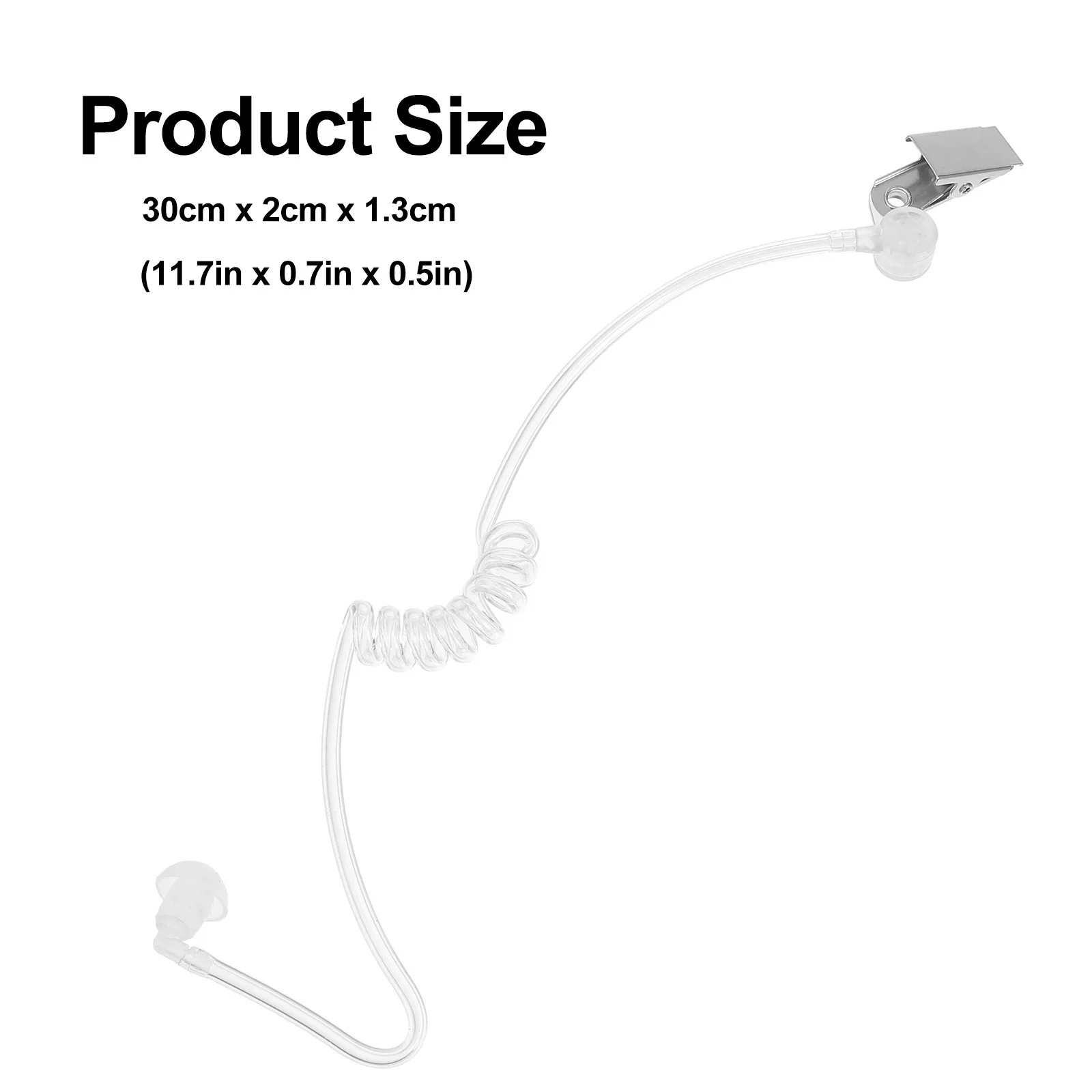 2Pcs Acoustic Tube Earpiece Replacement Clear Durable Comfortable for Walkie Two Clear Acoustic Tube