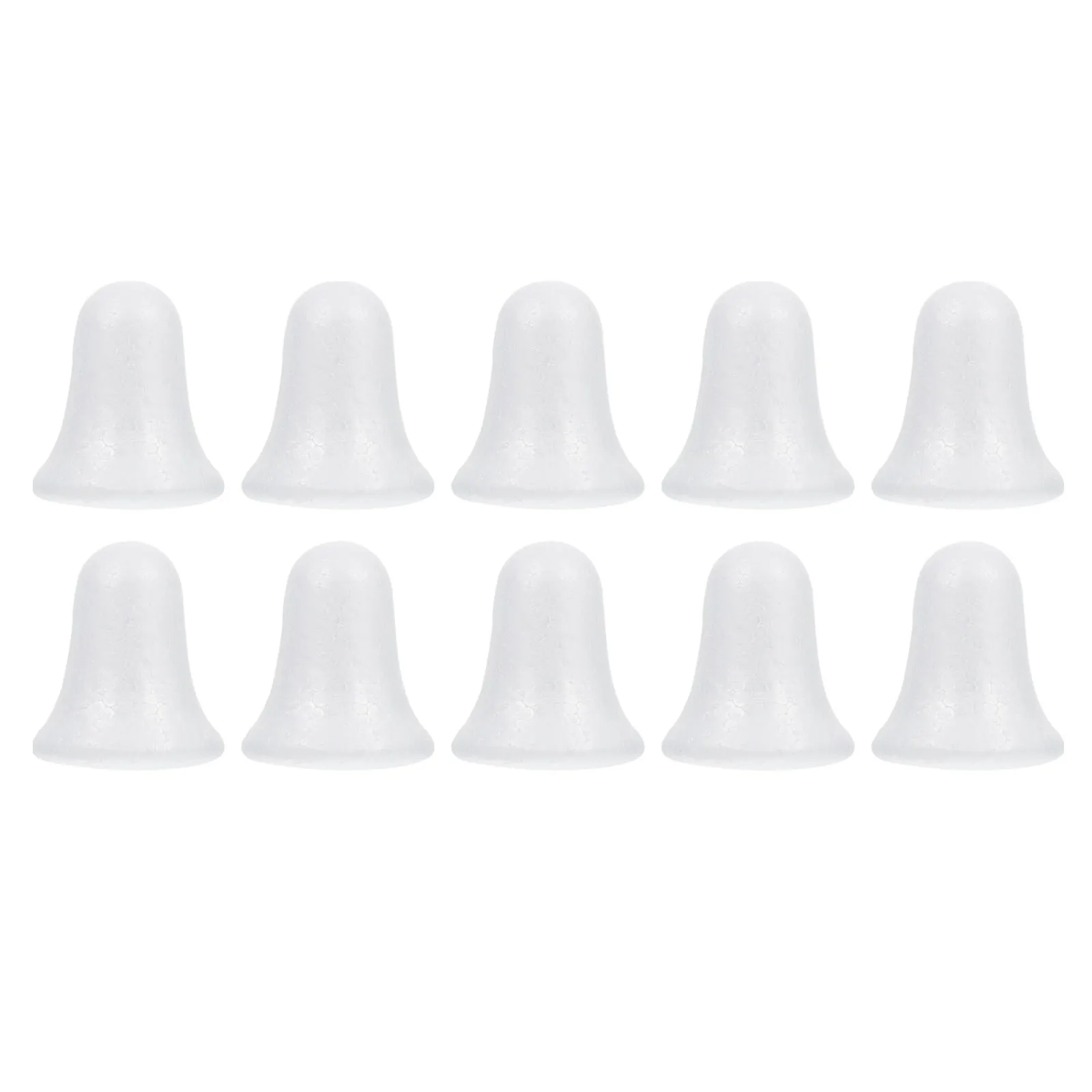 

10pcs Polystyrene Balls Bell Shape Naments Christmas Bells Hanging Ornament Decorations Xmas Tree Festive Supplies Party Gifts