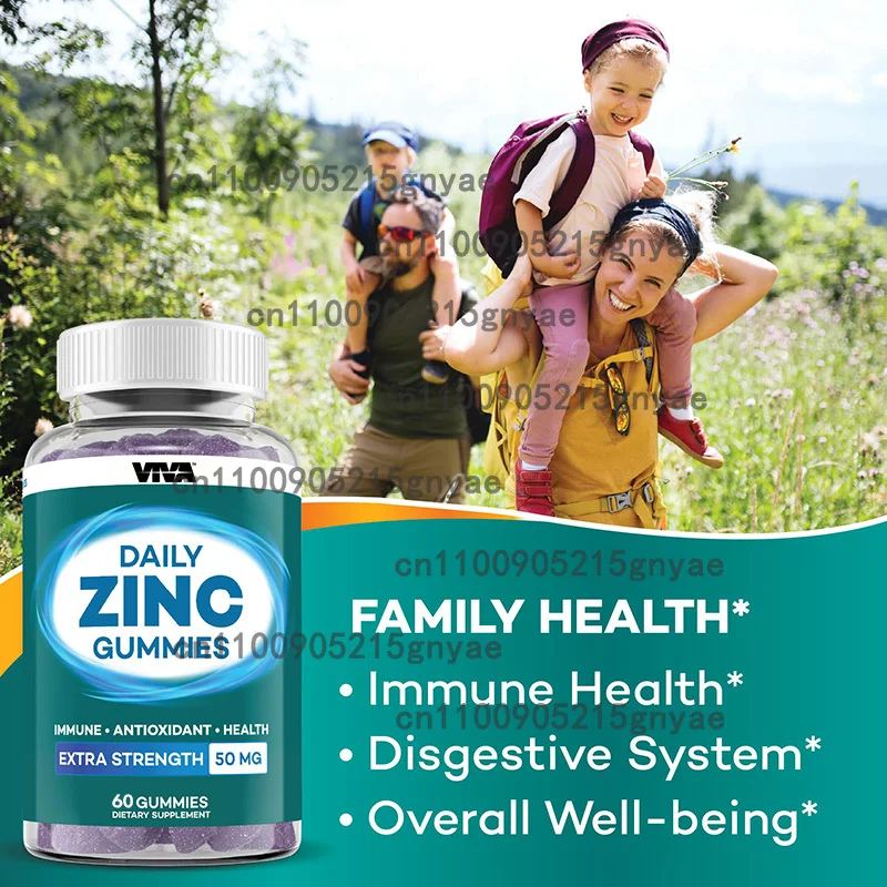 

Vegetarian Zinc Gummies for Men & Women | 50mg Zinc Supplement - Boosts Immune Enhancement & Skin Health