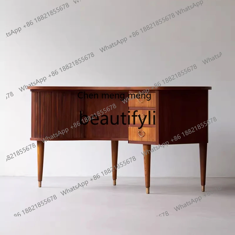 Retro style desk desk log bedroom office storage drawer can be customized